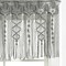 Boho Macrame Textured Cotton Valance Curtain 50" W x 20" L (Gray)